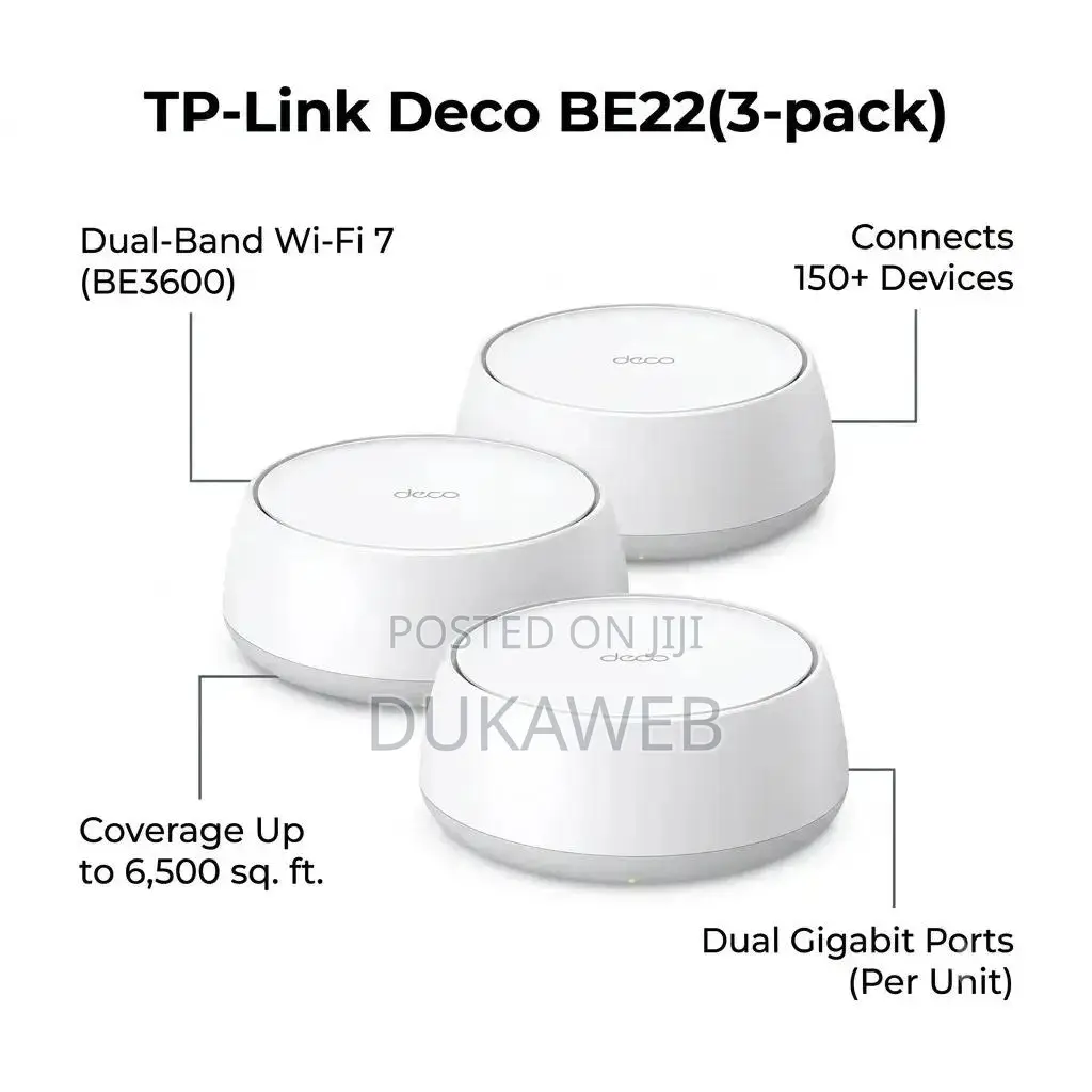 TP-Link Deco BE22 (3-Pack) – Dual-Band Wi-Fi 7 Mesh System