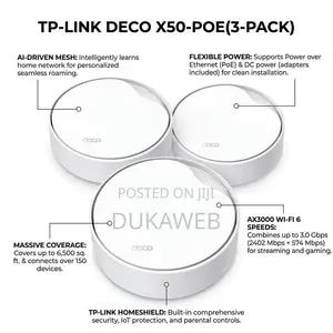 TP-Link Deco X50-PoE (3-Pack) – AX3000 Wi-Fi 6 Mesh System