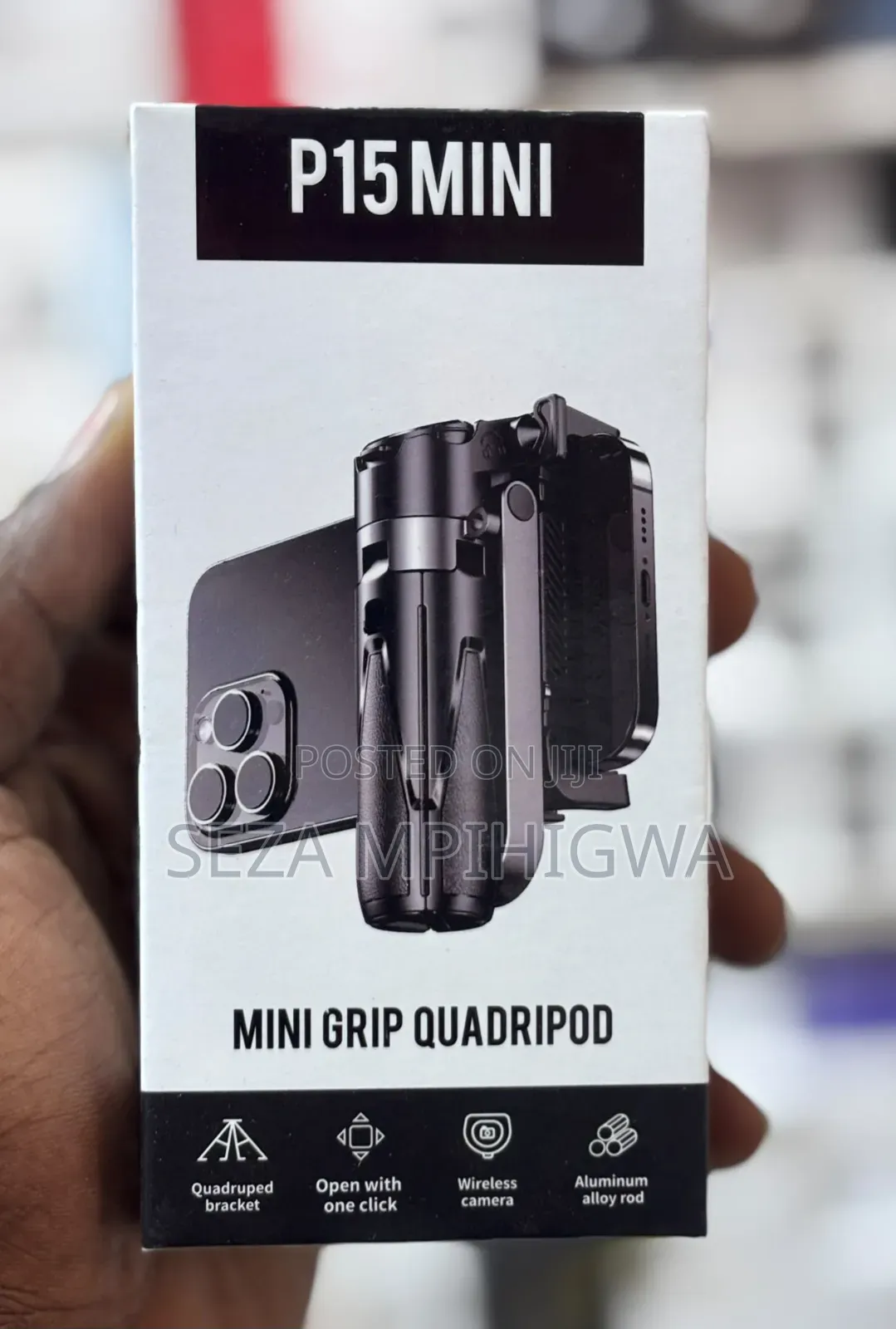 P15 MINI Grip Quadripod / Stendi Ya Simu Yenye Bluetooth Remote"