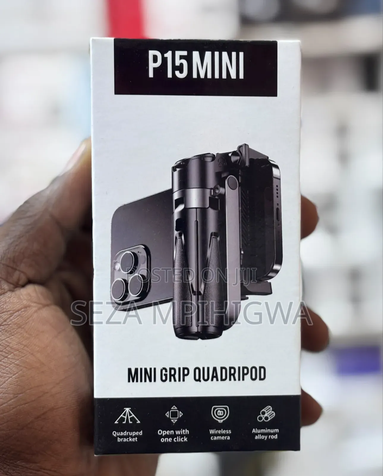 P15 MINI Grip Quadripod / Stendi Ya Simu Yenye Bluetooth Remote"