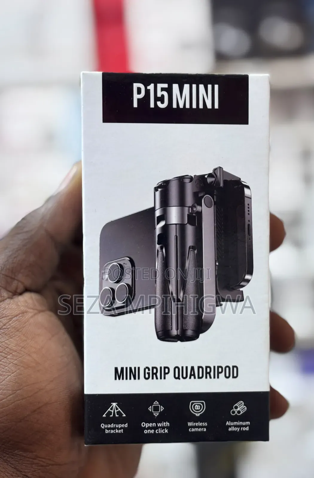 P15 MINI Grip Quadripod / Stendi Ya Simu Yenye Bluetooth Remote"