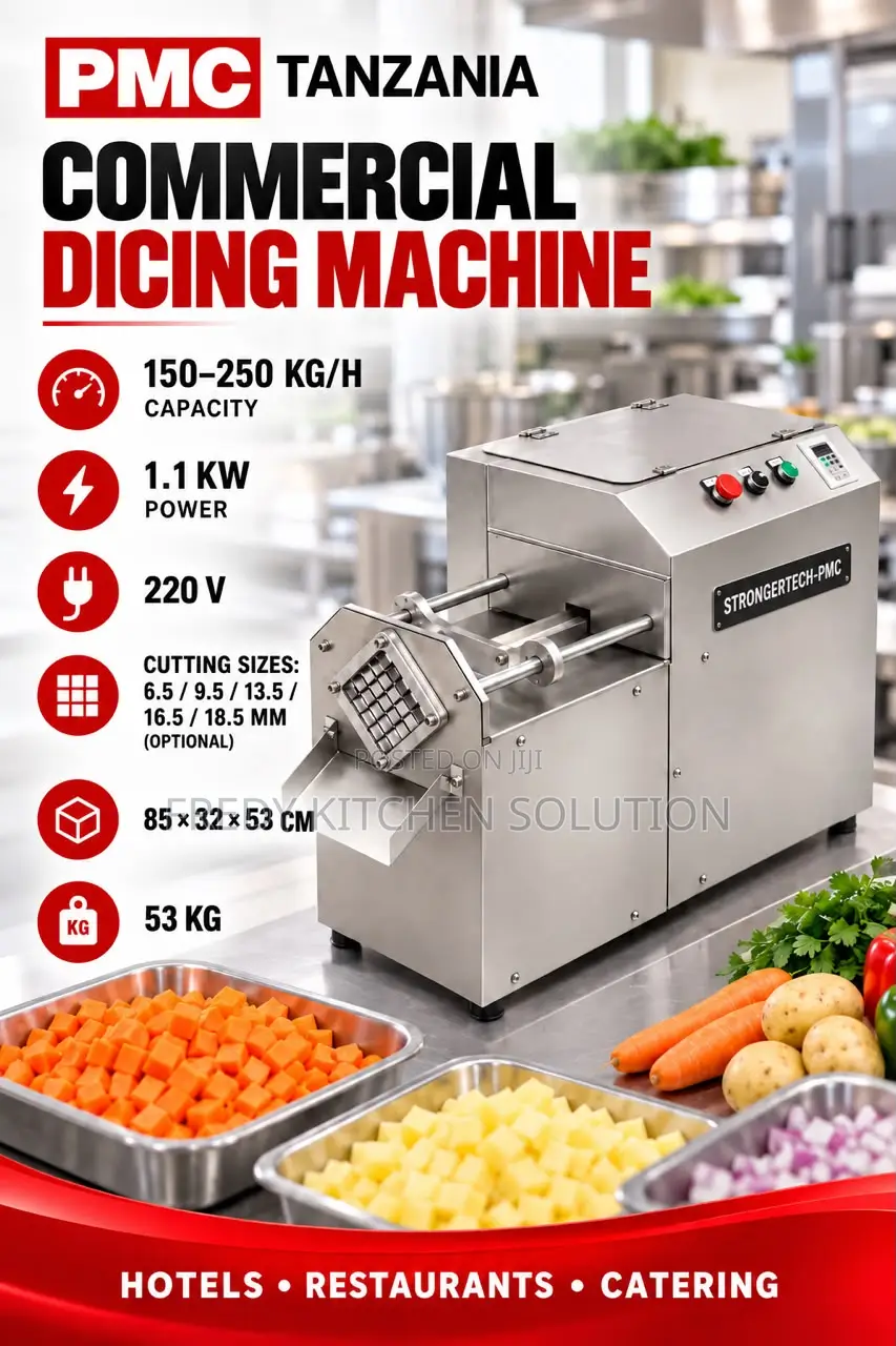 * Commercial Dicing/Chips Cutter Machine* 150–250 Kg/H Capacity