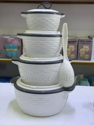 4-Piece Wavy Insulated Hot Pot Set With Serving Spoon