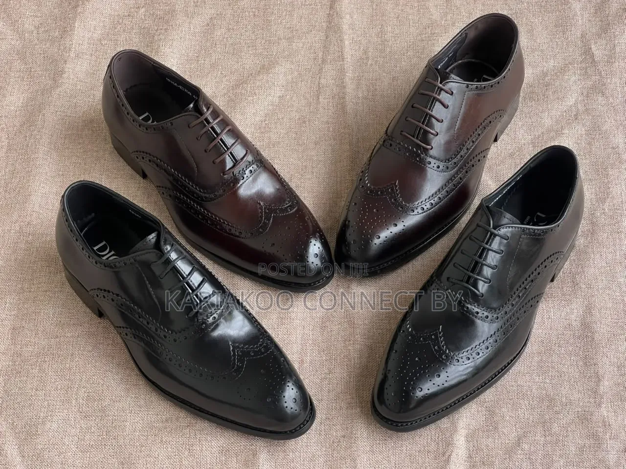 Executive Men's Leather Formal Brogue Dress Shoes