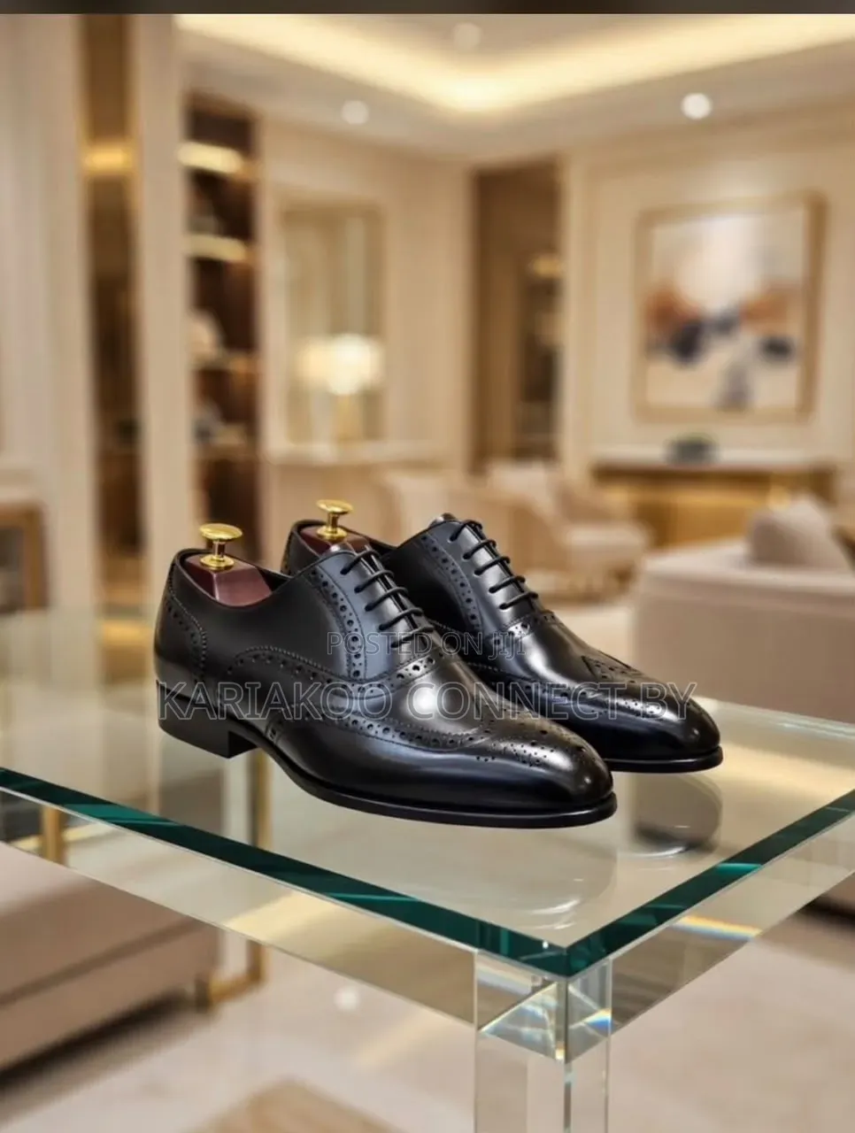 Executive Men's Leather Formal Brogue Dress Shoes