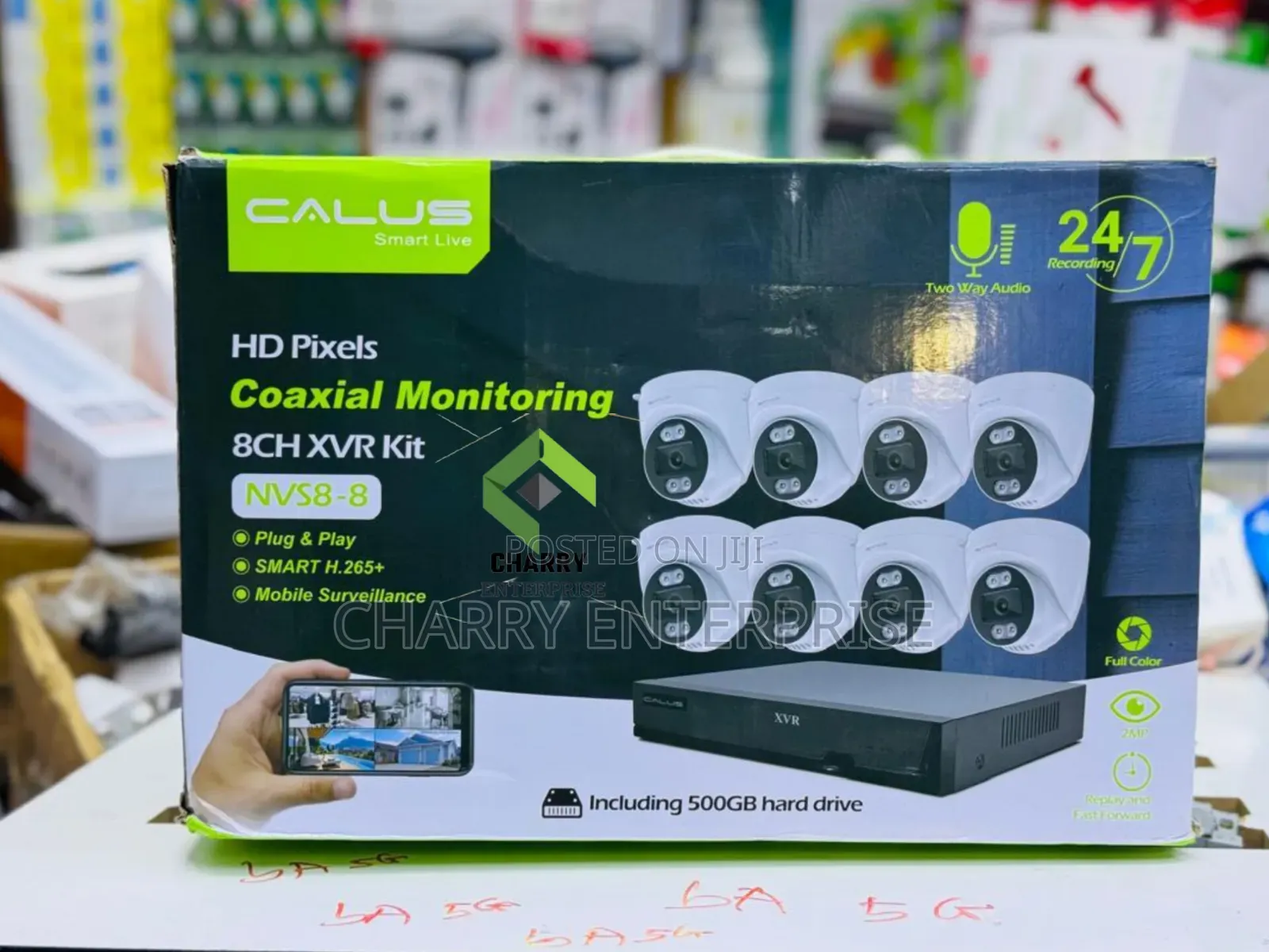 Original 8 Channel Calus CCTV Set of 8 Cameras and HDD 500gb Nvs88