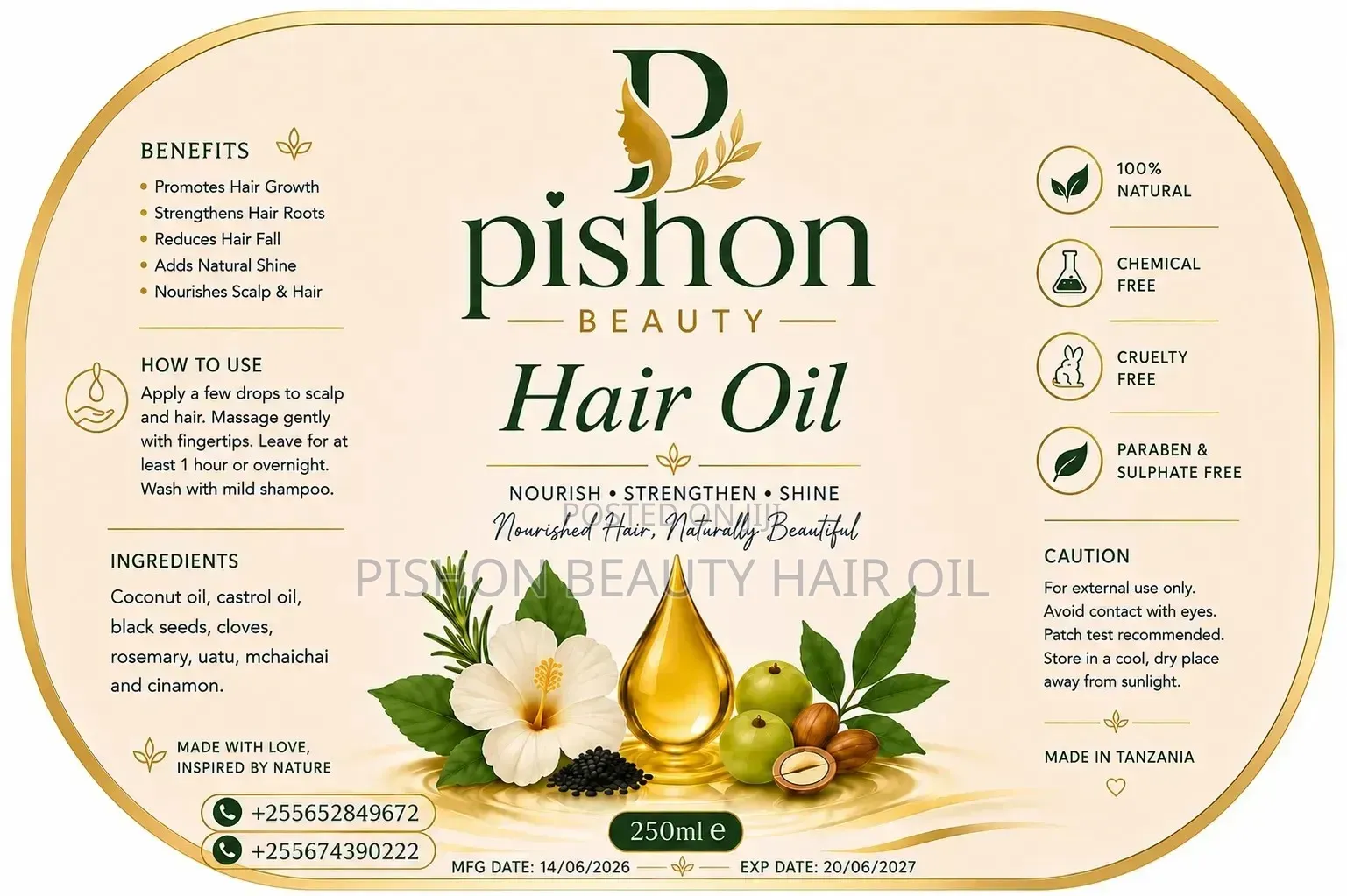 Pishon Beauty Hair Oil