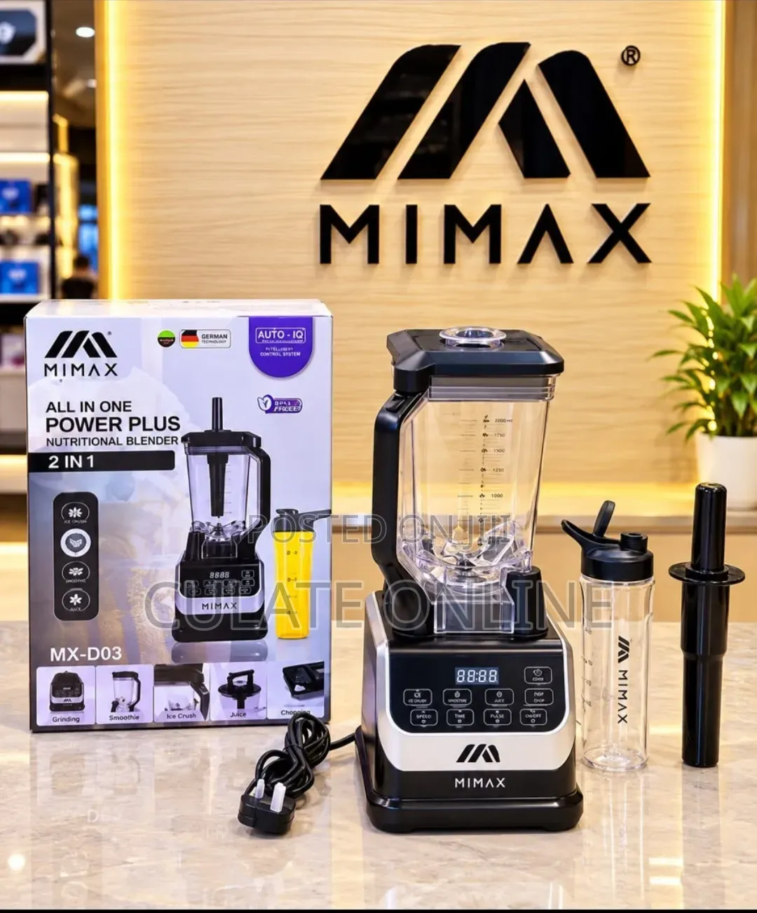 2ltrs Mimax 2 in 1 Power Plus Nutritional Blender