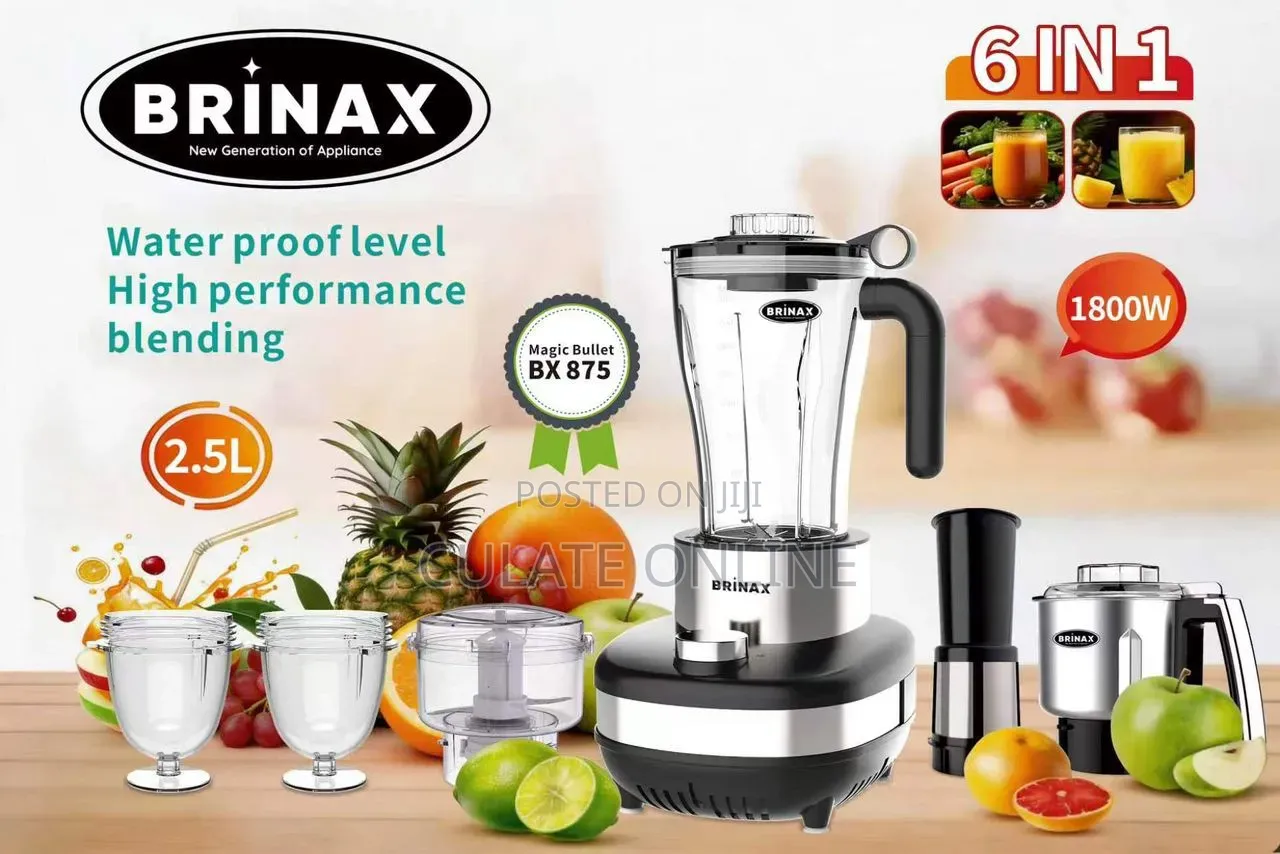2.5ltrs Brinax 6 in 1 Waterproof Blender