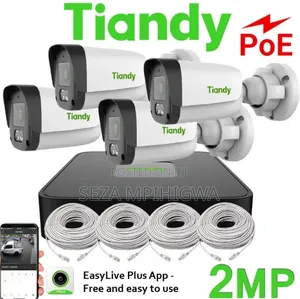Tiandy PoE IP CCTV Camera 4 - Megapixel 2 (Full IP Kit)