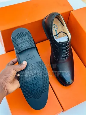 Men's Leather Shoes Flexible Rubber Soles Clarks OG