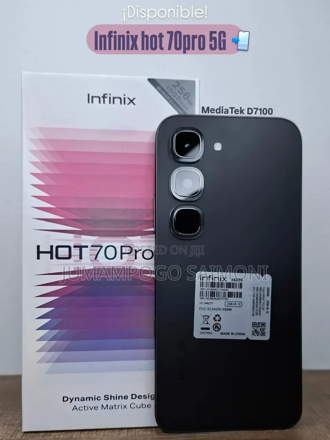 New Infinix Hot 70 Pro 256 GB Black