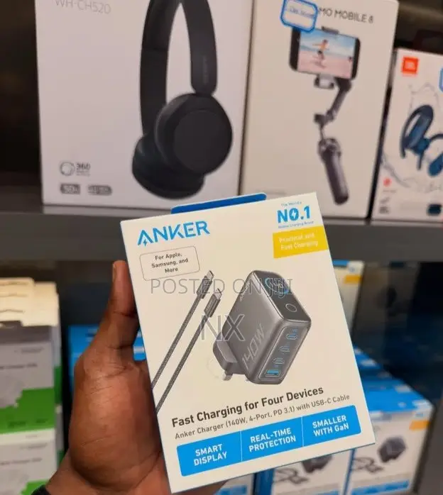 B2697KZ1 Anker Zolo Charger 140W 4port Adapter 140wUSBC1+C2+40wUSBC3
