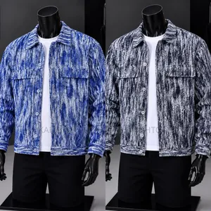Abstract Patterned Button-Up Jacket