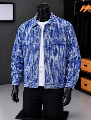 Abstract Patterned Button-Up Jacket