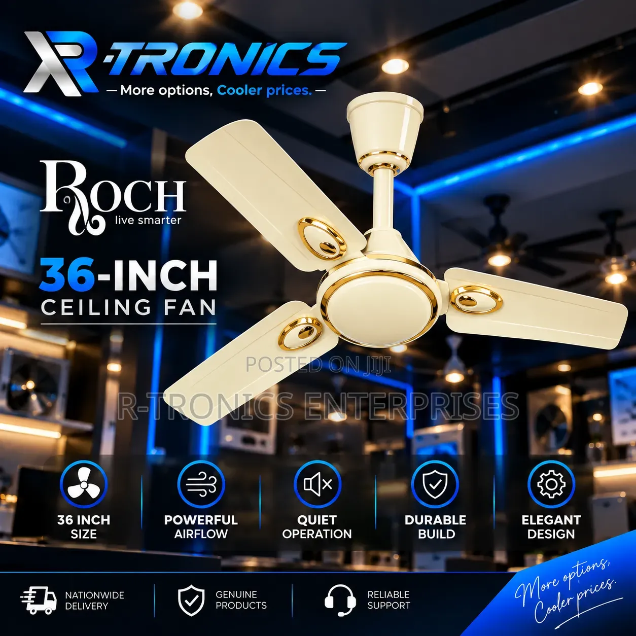 ROCH 36-Inch Ceiling Fan