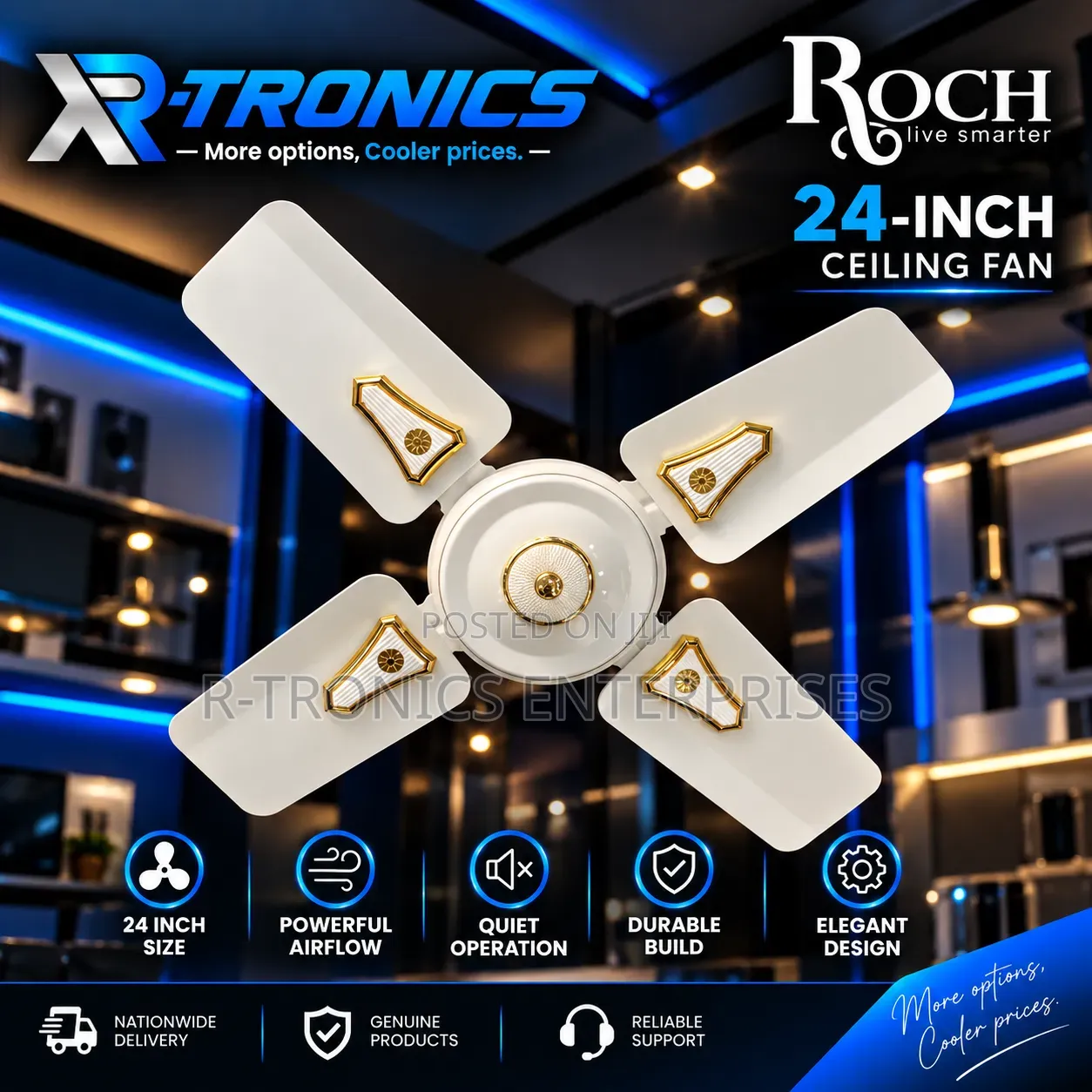 ROCH 24-Inch Ceiling Fan