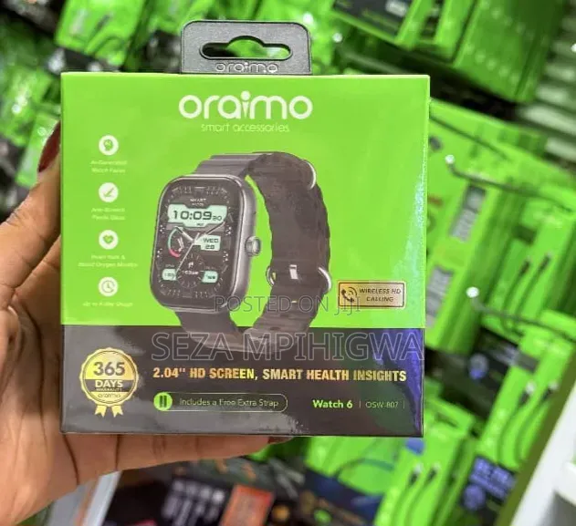 Oraimo Watch 6 (Osw-807) – Kioo Kikubwa Zaidi, Teknolojia Ya Kisasa!