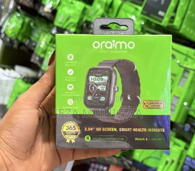 Oraimo Watch 6 (Osw-807) – Kioo Kikubwa Zaidi, Teknolojia Ya Kisasa!