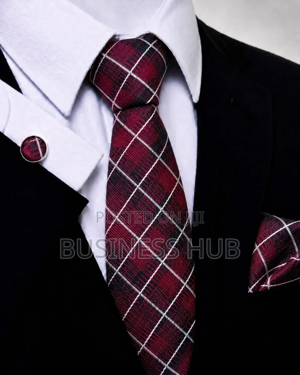Tai Pamoja Na Kitambaa Cha Mfuko Wa Suit