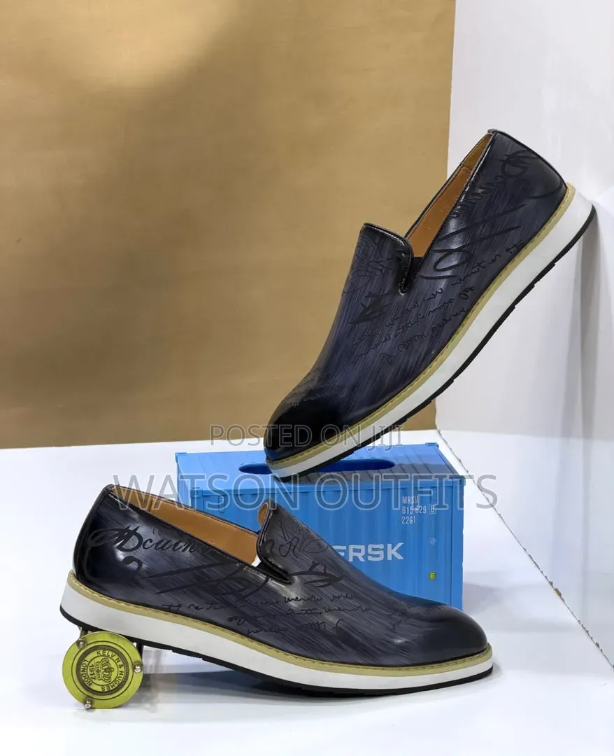 Men's Leather Shoes New Designs Berlutti Materials