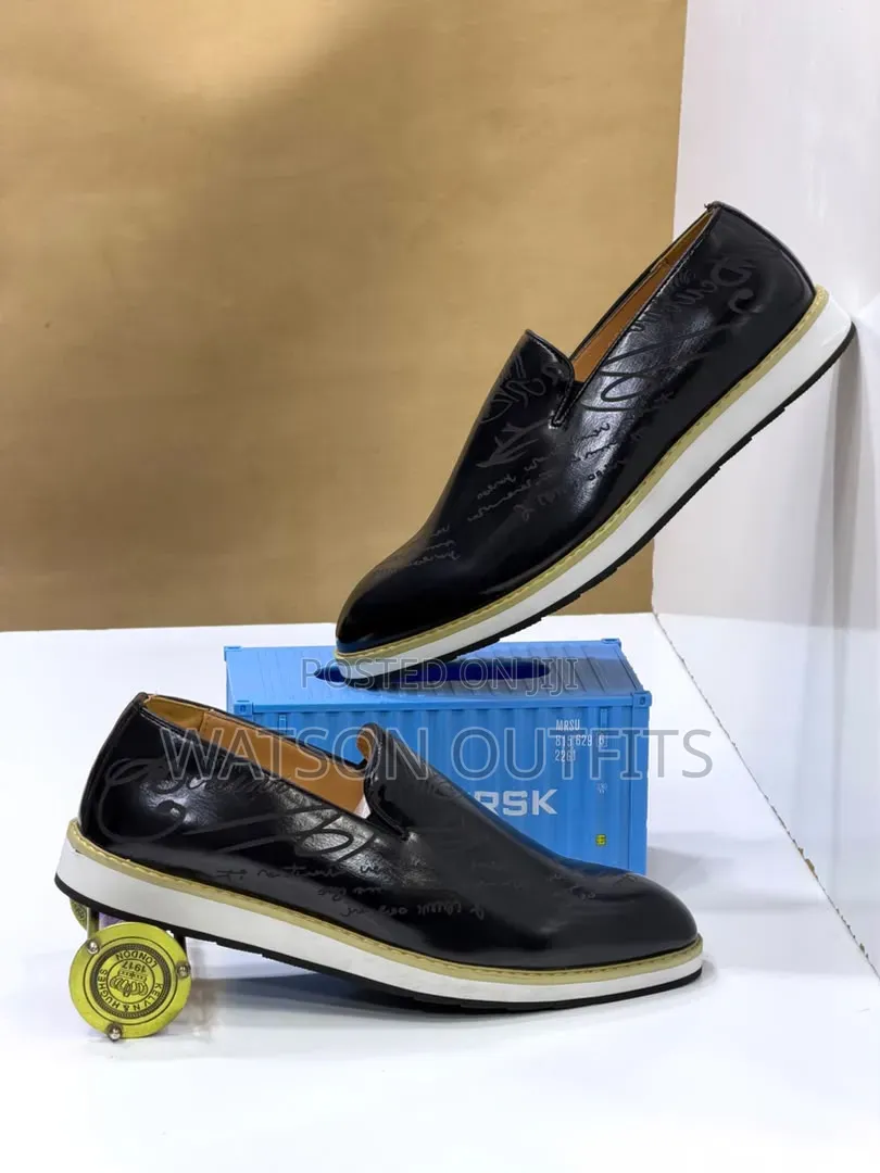 Men's Leather Shoes New Designs Berlutti Materials