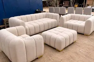 Sofa Za Kisasa Za Rangi Ya Off White Za 3;2;1
