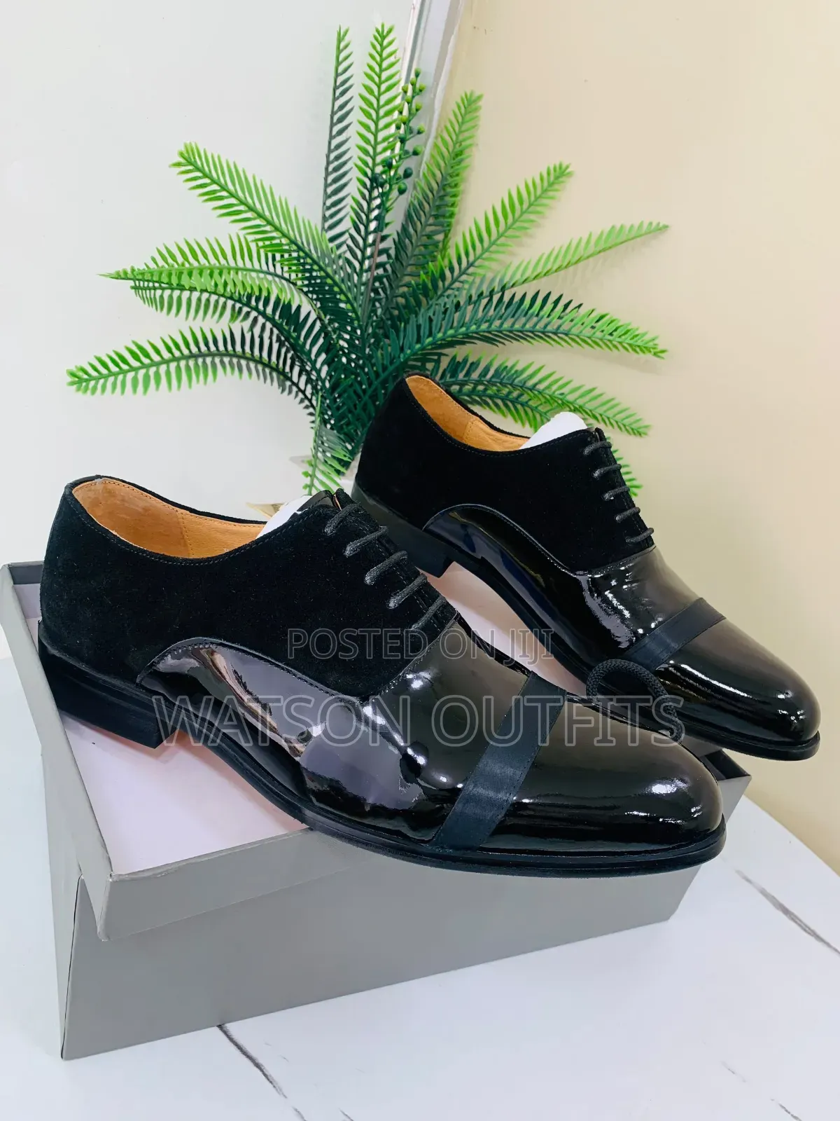 Men's Leather Mocca Shoes GUCCI Design 1 Black Colour
