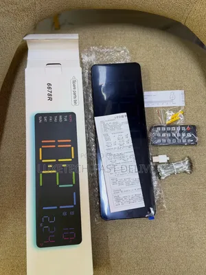 6678R Large RGB LED Digital Wall Alarm Clock (USB Wired)
