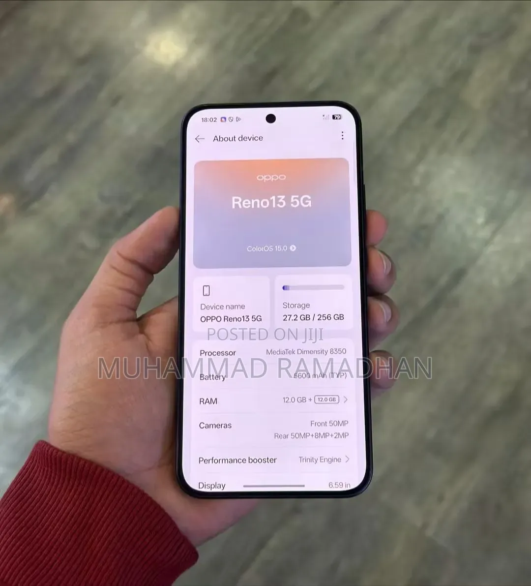 New Oppo Reno13 5G 256 GB Black