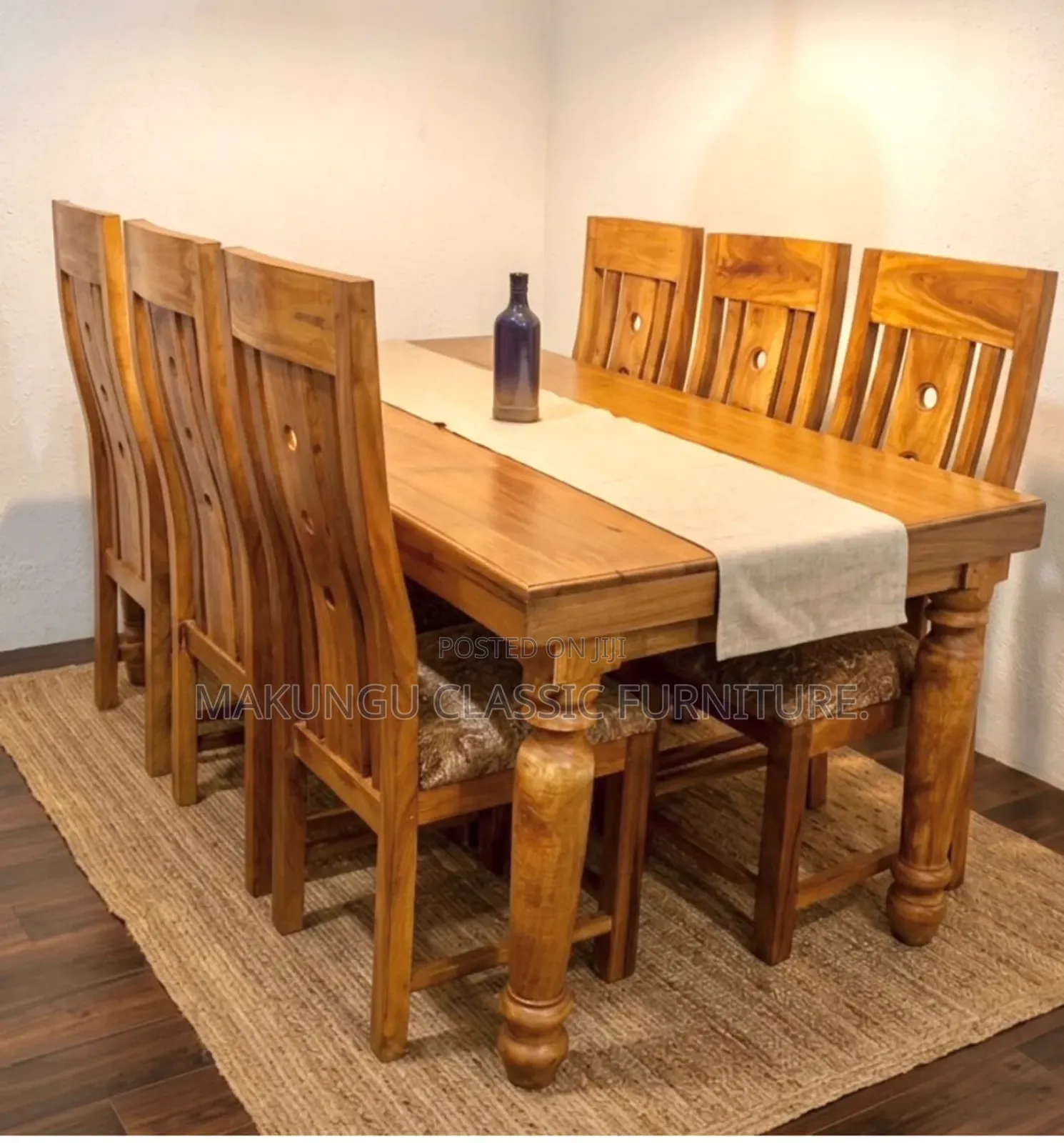 Dinning Table Sets Viti Sita(6chairs) Za Muninga Wood
