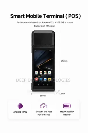 Smart Mobile POS Terminal – Android 13 With Built-in Printer