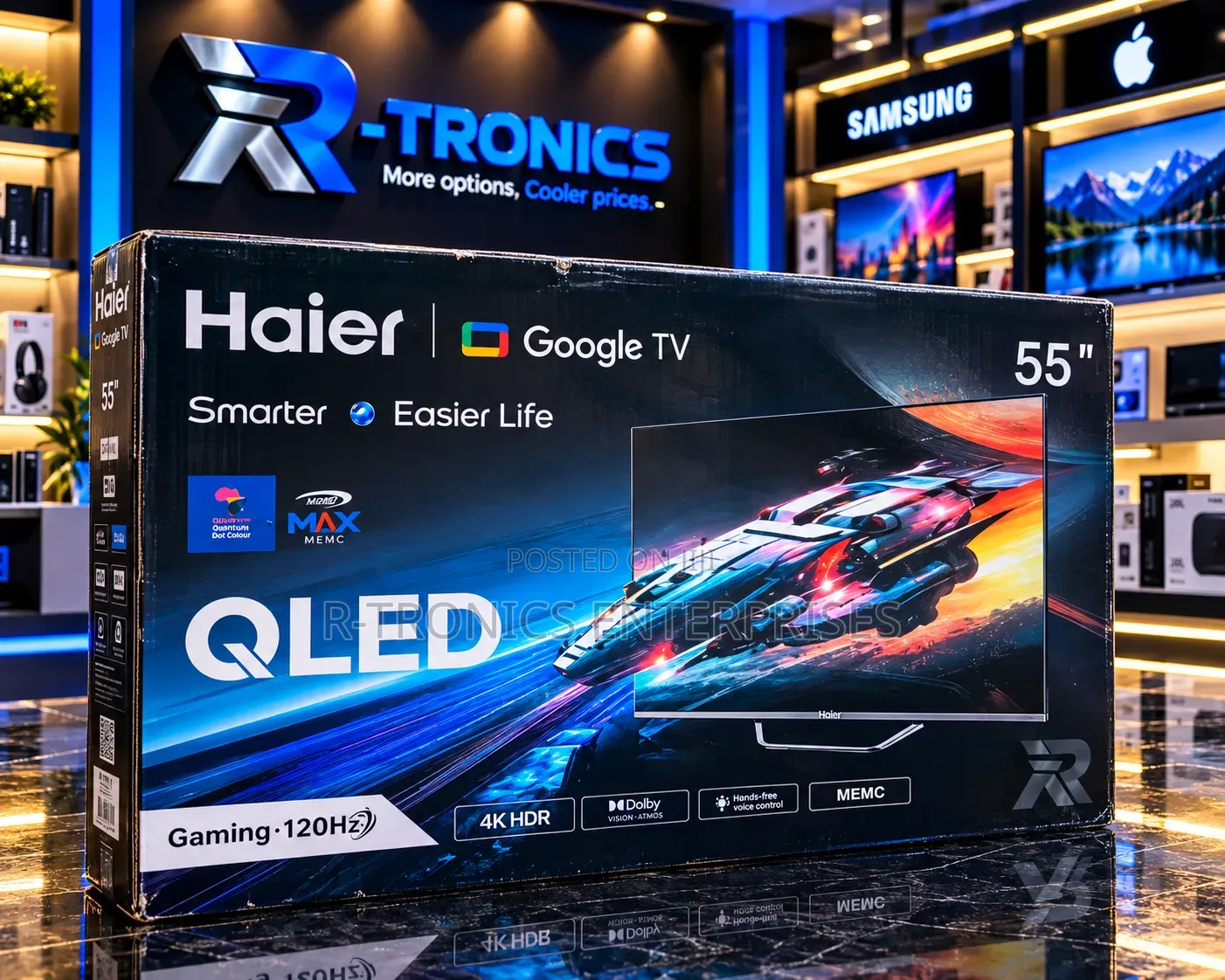 Haier 55" QLED | 4K HDR | 120Hz Gaming | Google TV
