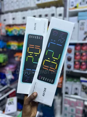 RGB LED Digital Smart Wall Clock With Remote, Alarm, Temperature, Date
