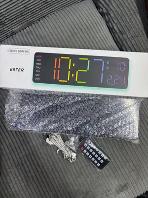 RGB LED Digital Smart Wall Clock With Remote, Alarm, Temperature, Date