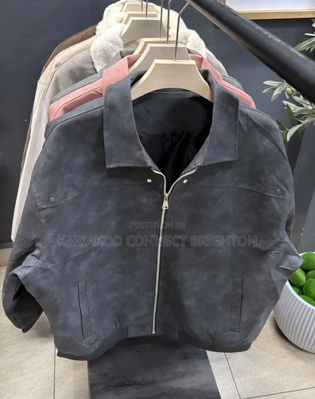 Jacket Ya Suede Ya Zipu (Rangi Mbalimbali)