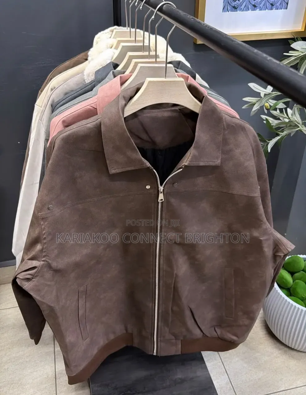 Jacket Ya Suede Ya Zipu (Rangi Mbalimbali)