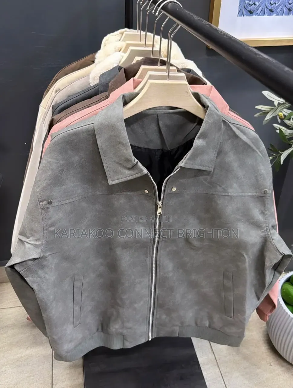 Jacket Ya Suede Ya Zipu (Rangi Mbalimbali)