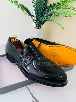 Men's Black Patent Leather Loafers