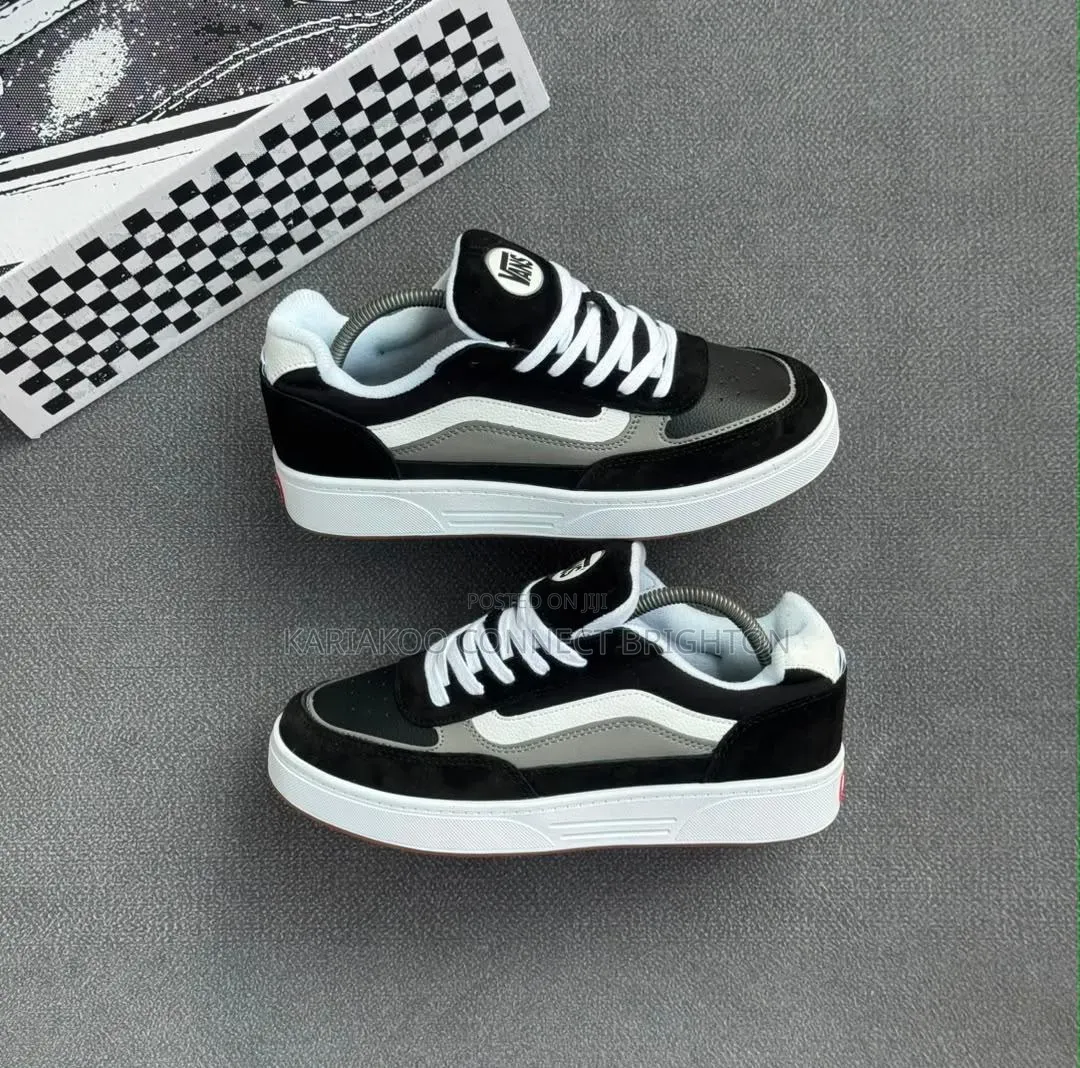 Black & White Skate Style Sneakers