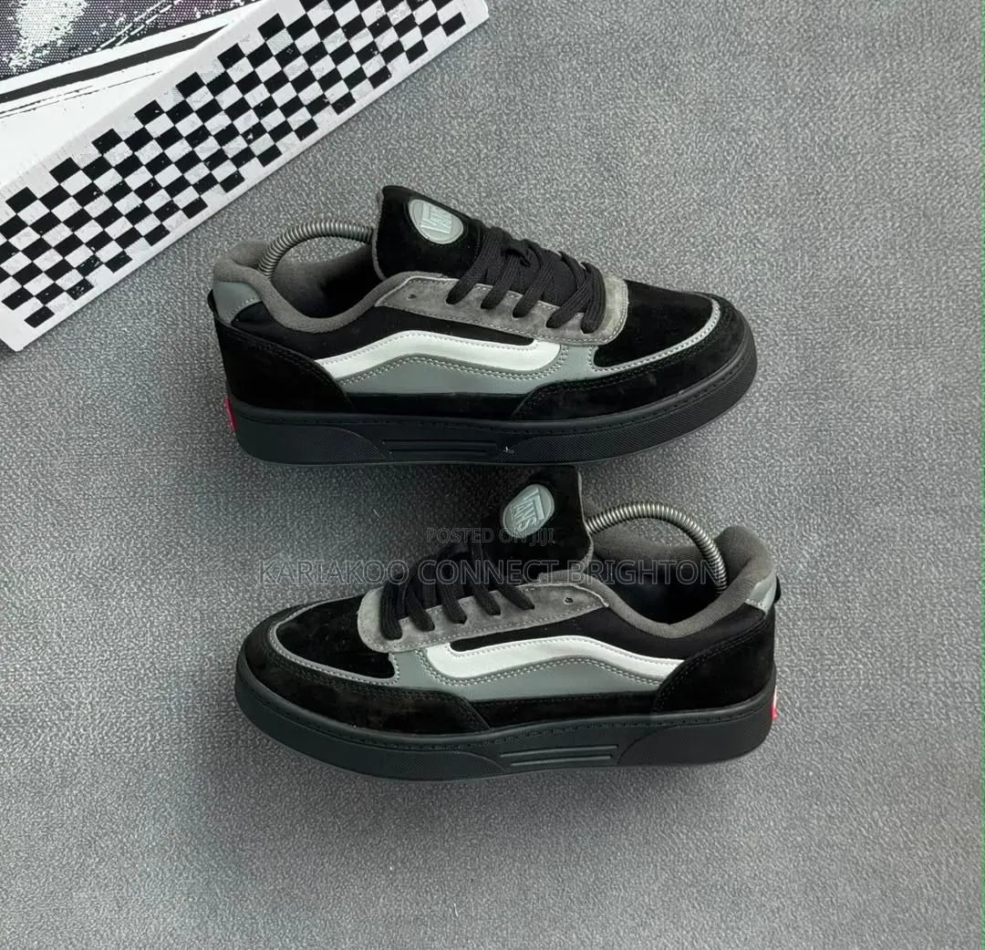 Black & White Skate Style Sneakers