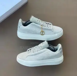 Perforated Suede Platform Sneakers