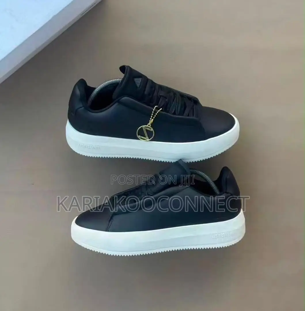 Perforated Suede Platform Sneakers