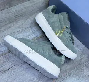 Perforated Suede Platform Sneakers