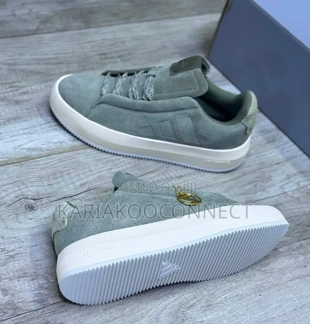 Perforated Suede Platform Sneakers
