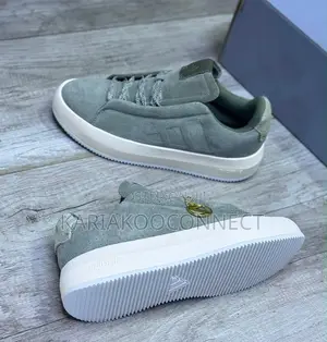 Perforated Suede Platform Sneakers