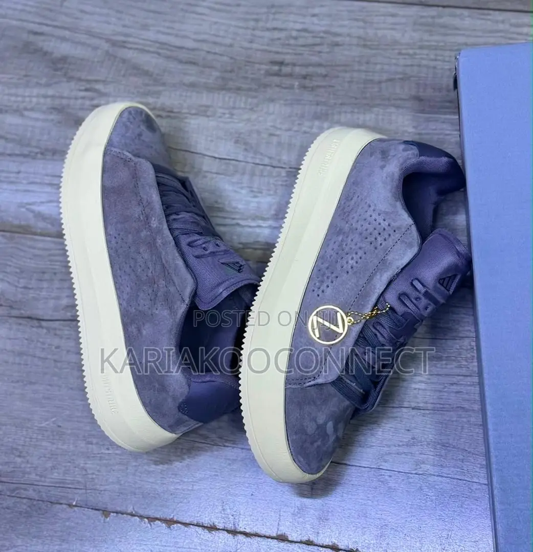Perforated Suede Platform Sneakers
