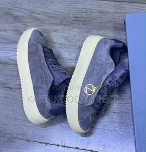Perforated Suede Platform Sneakers