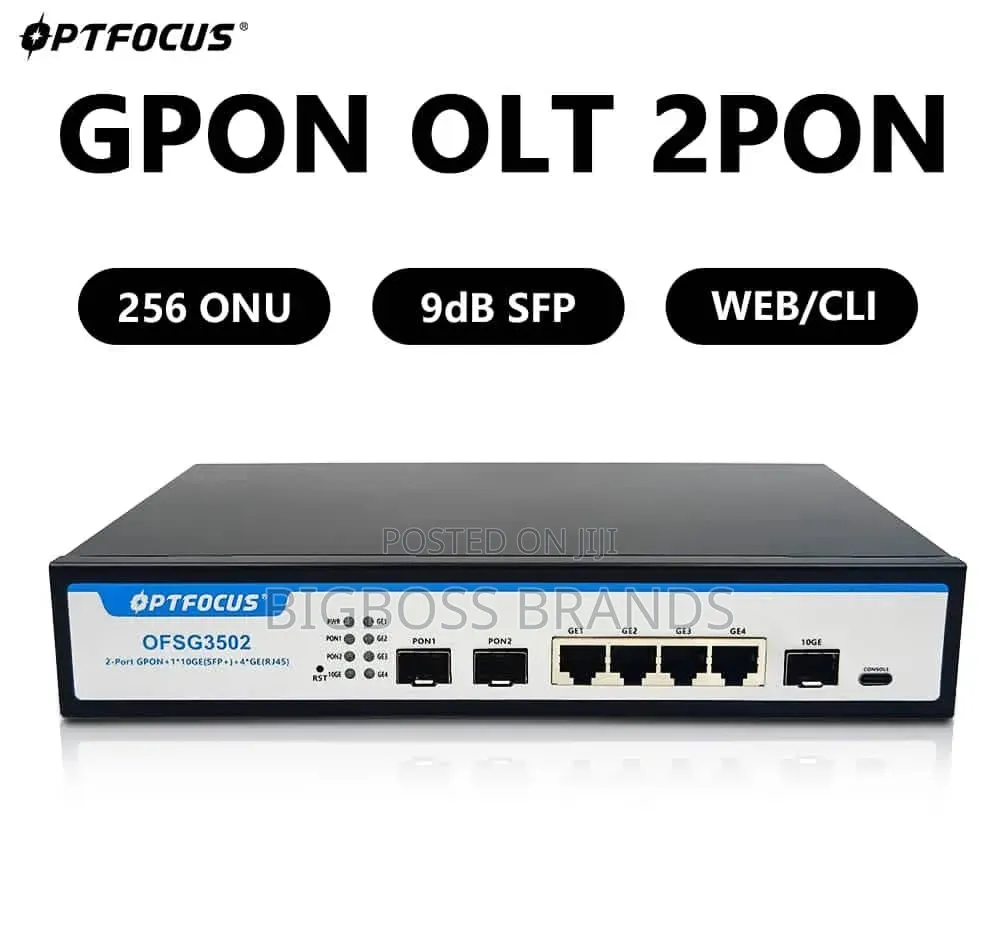 Opt Focus Gpon Olt 2pon Support 256 Users