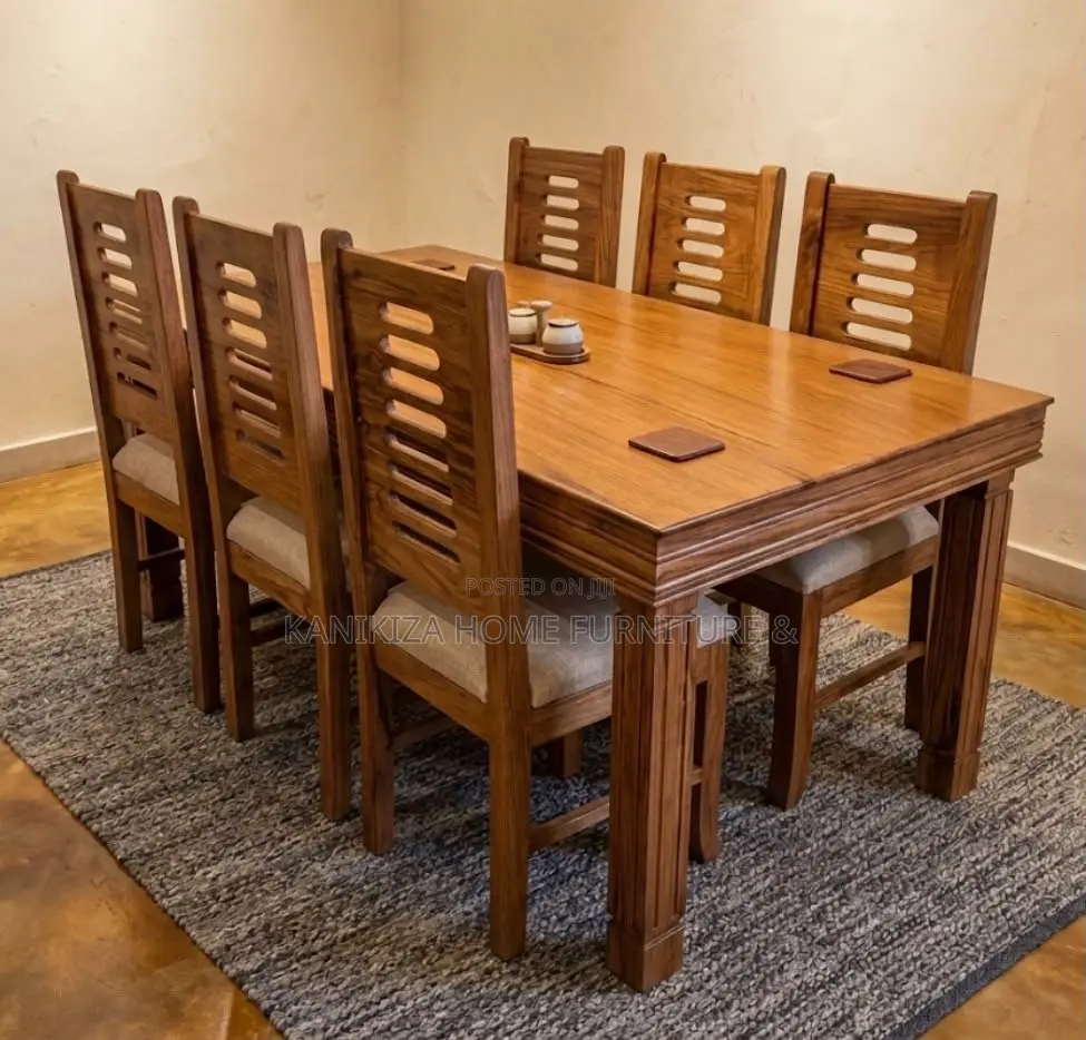Dining Table Sets Ya Viti Sita Mbao Ni Muninga